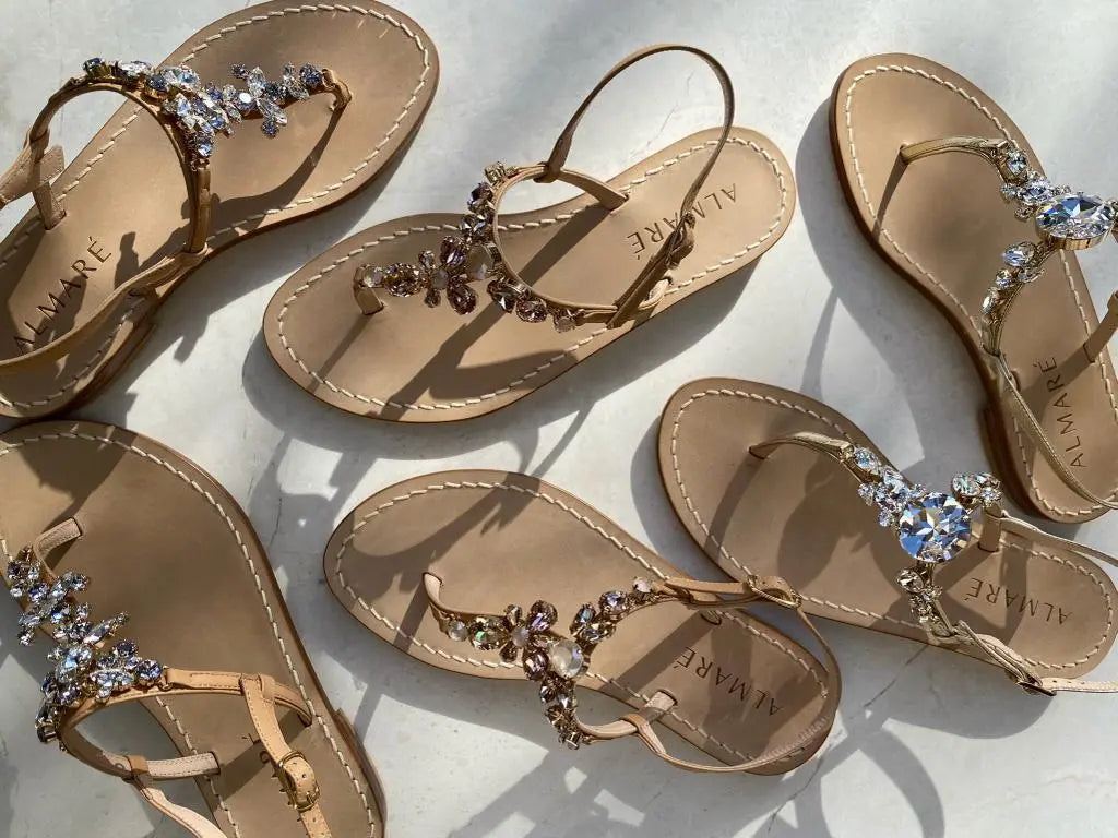 Jeweled sandals top